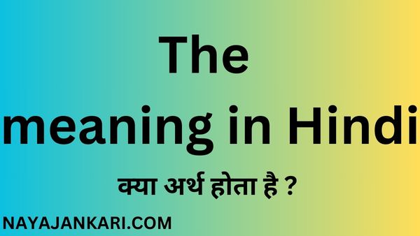 The meaning in Hindi